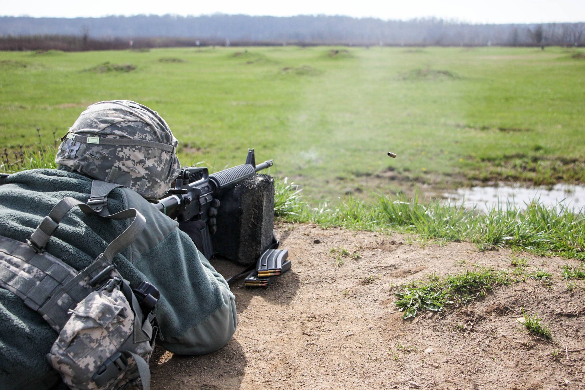 soldier at the firing range 